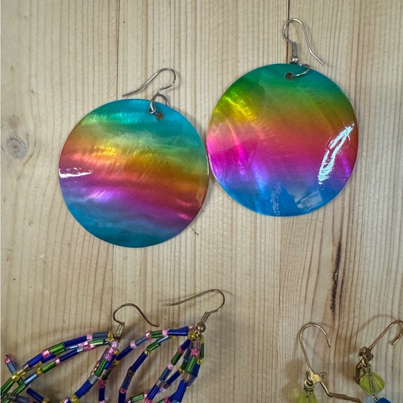 Colorful Earring Set – Lot of 4 | 2000’s Y2K Style | Good Condition - Picture 3 of 6